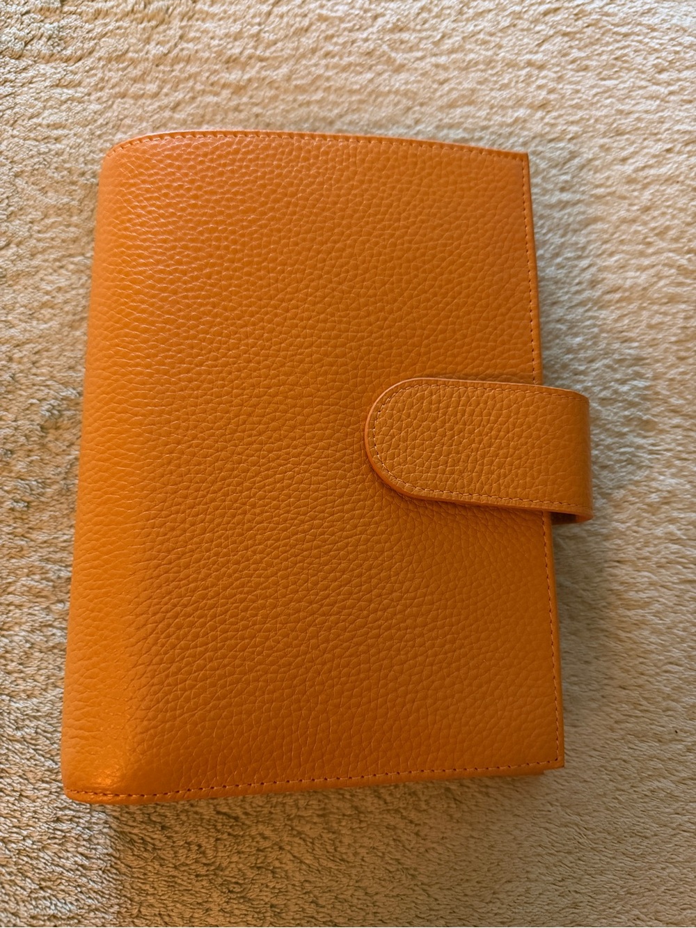 Mustard Yellow Leather Planner/Wallet with Snap Closure